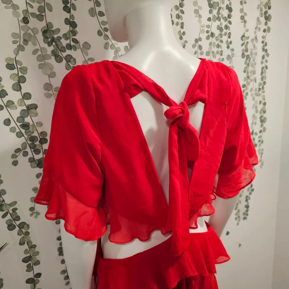 Fame and Partners Marse Gown Red Dress US 14 - Picture 10 of 13